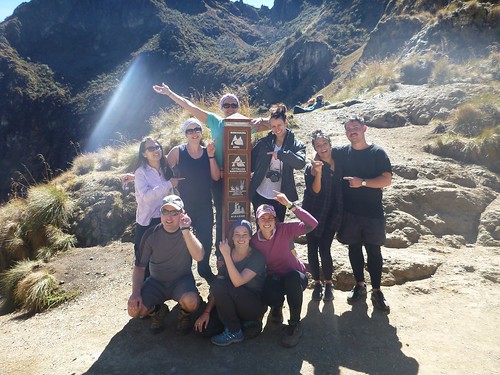 Group at the peak marker